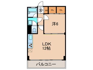 西道頓堀ハイツＤ棟の物件間取画像